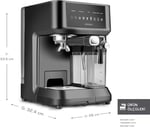 Karaca MyCaffe Barista S10 Entegre Süt Hazneli, Espresso, Latte ve Cappuccino Makinesi Matte Black