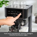 Karaca MyCaffe Barista S10 Entegre Süt Hazneli, Espresso, Latte ve Cappuccino Makinesi Matte Black