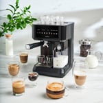 Karaca MyCaffe Barista S10 Entegre Süt Hazneli, Espresso, Latte ve Cappuccino Makinesi Matte Black