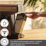 Karaca MyCaffe Barista S20 Entegre Süt Hazneli Otomatik Espresso ve Latte Makinesi 900 ml 1360W