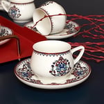 Karaca Nakkaş 6 Kişilik Kahve Fincanı Takımı 100 ml - Seçenekler: Small, Medium, Large, Bali Kahve Fincanı...