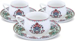 Karaca Nakkaş 6 Kişilik Kahve Fincanı Takımı 100 ml - Seçenekler: Small, Medium, Large, Bali Kahve Fincanı...
