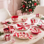 Karaca New Year Candy Twist Pink Çukur Tabak 20 cm