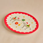 Karaca New Year Yılbaşı Carousel Kayık Tabak 25,5 cm