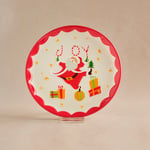 Karaca New Year Yılbaşı Carousel Pasta Tabağı Santa 20 cm