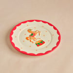 Karaca New Year Yılbaşı Carousel Pasta Tabağı Horse 20 cm