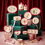 Karaca New Year Yılbaşı Carousel Pasta Tabağı Santa 20 cm