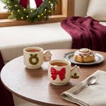 Karaca New Year Yılbaşı Jingle House 2 Kişilik Çay Fincan Takımı 200 ml