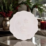 Karaca New Year Yılbaşı Snowy Servis Tabağı 29 Cm Beyaz