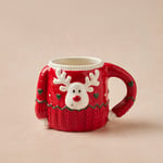 Karaca New Year Yılbaşı Sweater Deer Kırmızı Kupa 400 ml