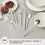 Karaca Red Carpet Collection 316+ Look Platin 12 Kişilik 84 Parça Çatal Kaşık Bıçak Takımı