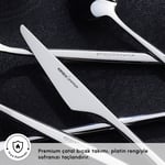 Karaca Red Carpet Collection 316+ Moongate Platin 12 Kişilik 84 Parça Çatal Kaşık Bıçak Takımı