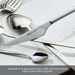 Karaca Red Carpet Collection 316 Premium Stark Platin 12 Kişilik 84 Parça Çatal Kaşık Bıçak Takımı