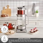 Karaca Refika'dan XL Cam Çay Makinesi Chrome