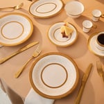 Karaca Royal Bone Charlotte 32 Parça 6 Kişilik Kahvaltı Takımı Gold
