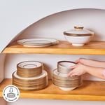 Karaca Royal Bone Charlotte 55 Parça 12 Kişilik Yemek Takımı Gold
