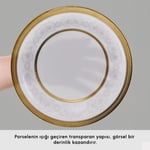 Karaca Royal Bone Charlotte 55 Parça 12 Kişilik Yemek Takımı Gold