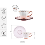 Karaca Samo 2 Kişilik Akrilik Tabaklı Kahve Fincan Takımı 90 ml