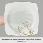 Karaca Square Bone Autumn 60 Parça 12 Kişilik Yemek Takımı Gold