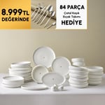 Karaca Stream Bone Astro Gold Logo 53 Parça 12 Kişilik Yemek Takımı