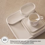 Karaca Stream Bone Cubique 35 Parça 6 Kişilik Kahvaltı Takımı