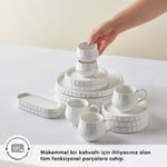 Karaca Stream Bone King & Queen 28 Parça 6 Kişilik Kahvaltı Takımı