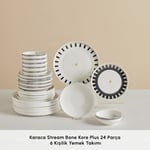 Karaca Stream Bone Kore Plus 24 Parça 6 Kişilik Yemek Takımı