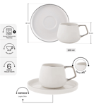 Karaca Streamline Saturn 6 Kişilik Kahve Fincan Takımı 100 ml