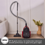 Karaca Vantuz Action Force X10 2 Lt Toz Torbasız Hazneli Elektrikli Süpürge 899 W