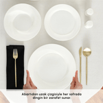 Karaca x Sarıyer Design Vortex Fine Pearl 28 Parça 6 Kişilik Yemek Takımı