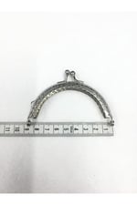 karan tuhafiye Çanta Ve Cüzdan Klipsi Oval 12 Cm Gümüş
