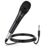Karaoke Mikrofonu, Hoparlör için Fifine Dinamik Vokal Mikrofon, Açık ve Kapalı Anahtarlı Kablolu El Mikrofonu ve 14,2 m Çıkarılabilir Kablo-K6