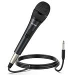 Karaoke Mikrofonu, Hoparlör için Fifine Dinamik Vokal Mikrofon, Açık ve Kapalı Anahtarlı Kablolu El Mikrofonu ve 14,2 m Çıkarılabilir Kablo-K6