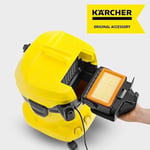 Karcher düz katlamalı filtre, Karcher çok amaçlı elektrikli süpürge WD 4 ila WD 6 arası (hızlı ve konforlu değiştirilebilir, kir teması olmadan, ıslak ve kuru emişi filtre değişimi gerektirmez)