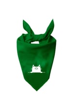 Kare Masum Kedi Tasarım Tek Renk Fular