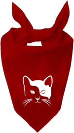 Kare Sevimli Kedi Tasarım Tek Renk Fular