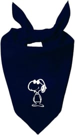 Kare Snoopy Tasarım Tek Renk Fular
