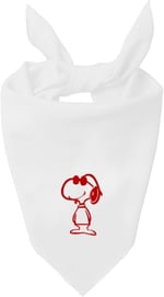 Kare Snoopy Tasarım Tek Renk Fular