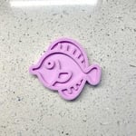 Karikatür Balık Kesici ve Damga Seti - Kil, Seramik ve Hamur Şekillendirme Kalıbı - 7.5 cm