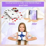 Kart Bağlayıcı 4 Cepli PU Su Geçirmez Ticaret Kartı Klasörü 400 Kart için Suluboya Gökkuşağı Taşınabilir Kart Albüm Tutacağı Fermuarlı Bileklik Kart Düzenleyici Kızlar için Noel Hediyeleri