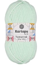 Kartopu Yumurcak Kadife El Örgü İpi Su Yeşili K560