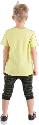 Kaşif Kurt Erkek Çocuk T-shirt Kapri Şort Takım