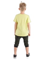 Kaşif Kurt Erkek Çocuk T-shirt Kapri Şort Takım