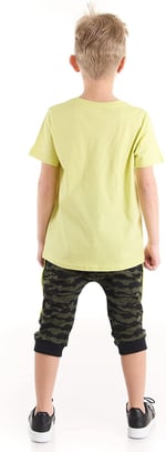 Kaşif Kurt Erkek Çocuk T-shirt Kapri Şort Takım
