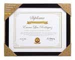 Kate & Milo Diploma Çerçevesi, Klasik Belge ve Sertifika Ekran Çerçevesi, Beyaz Mat Siyah, Mezun Hediye Fikirleri, Duvar veya Masa Üstü Çerçeve