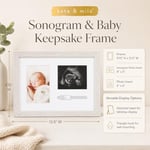 Kate & Milo Rustik Bileklik ve Sonogram Çerçevesi, Ultrason Rustik Resim Çerçevesi, Yeni Ebeveyn Hediyesi, Bebek Duşu Hediyesi