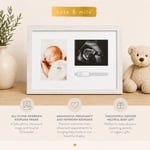 Kate & Milo Rustik Bileklik ve Sonogram Çerçevesi, Ultrason Rustik Resim Çerçevesi, Yeni Ebeveyn Hediyesi, Bebek Duşu Hediyesi
