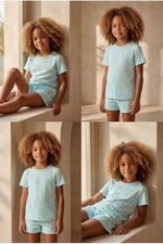 Katia & Bony Çocuk Sea La Vie Deniz Temalı Şortlu Pijama Takımı, 12612K2014 - Seçenekler: 2-3 Yıl, 4-5 Yıl, 6-7 Yıl, 8-9 Yıl, 10-11 Yıl, 12-13 Yıl