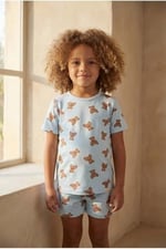 Katia & Bony Çocuk Teddy Desenli Şortlu Pijama Takımı, 12612K2020 - Seçenekler: 2-3 Yıl, 4-5 Yıl, 6-7 Yıl, 8-9 Yıl, 10-11 Yıl, 12-13 Yıl