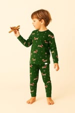 Katia & Bony Çocuk Yılbaşı Temalı Pijama Takımı 4-5 Yaş, 22512K2012